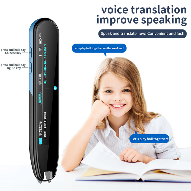 2023 portátil inteligente caneta scanner 112 idiomas tradução caneta  scanner de leitura leitura leitura leitura de texto instantâneo dispositivo  tradutor - AliExpress